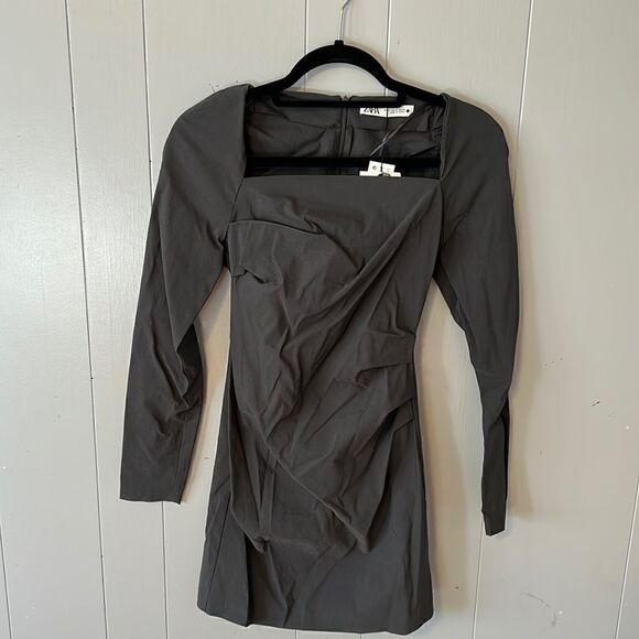 NWT Zara Charcoal Dress Size Small - Picture 1 of 3